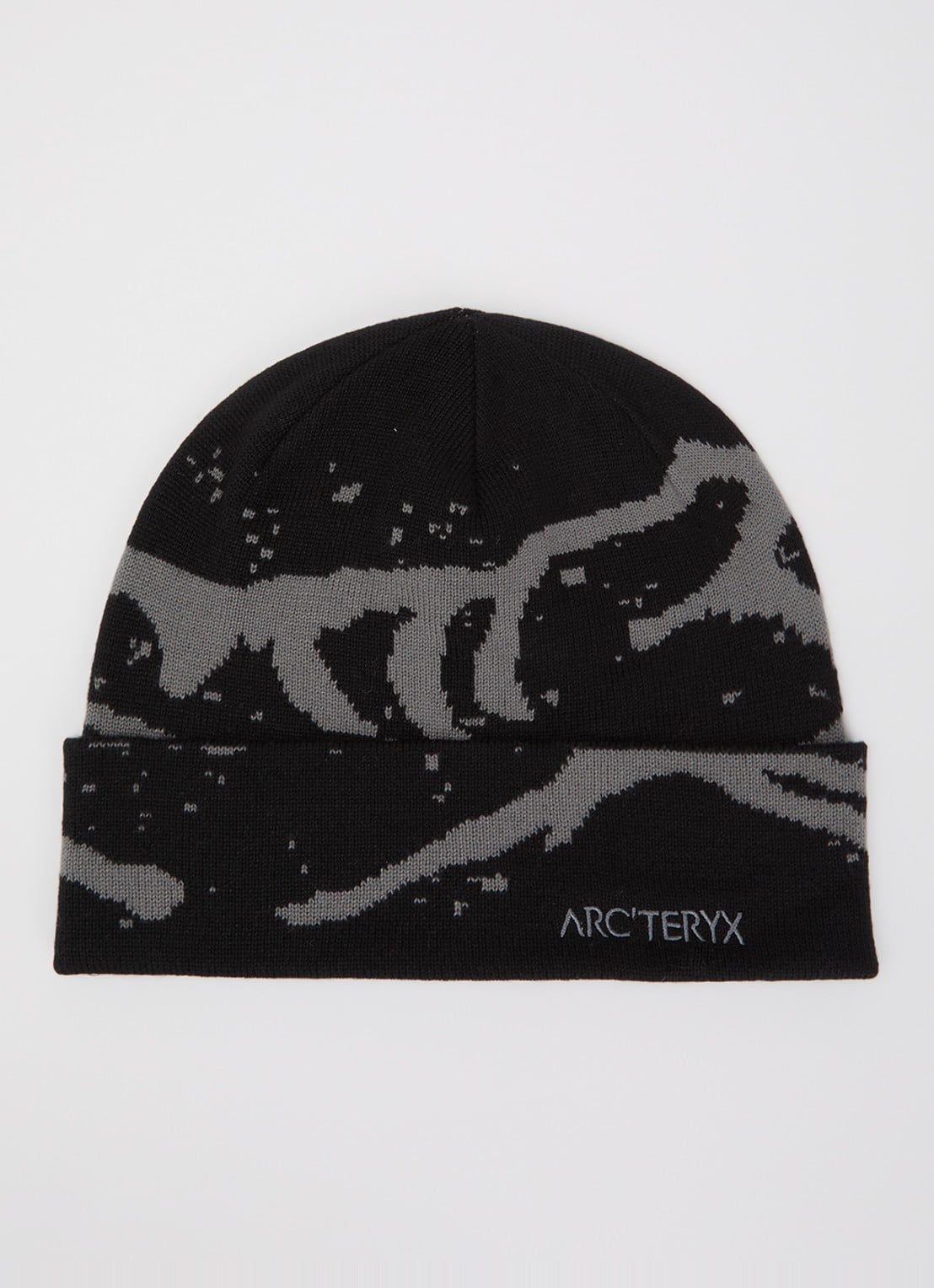 Arc'teryx Grotto muts met print  - voorkant zwart