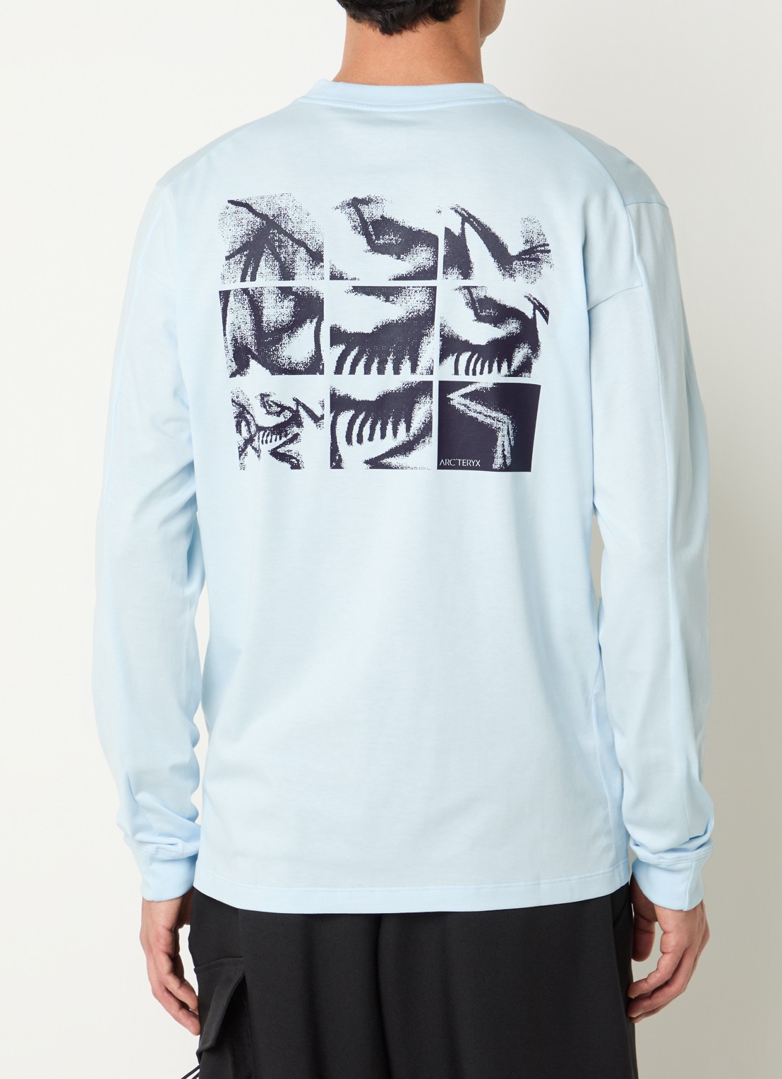 Arc'teryx Kragg longsleeve met logo- en backprint - detail 4 lichtblauw