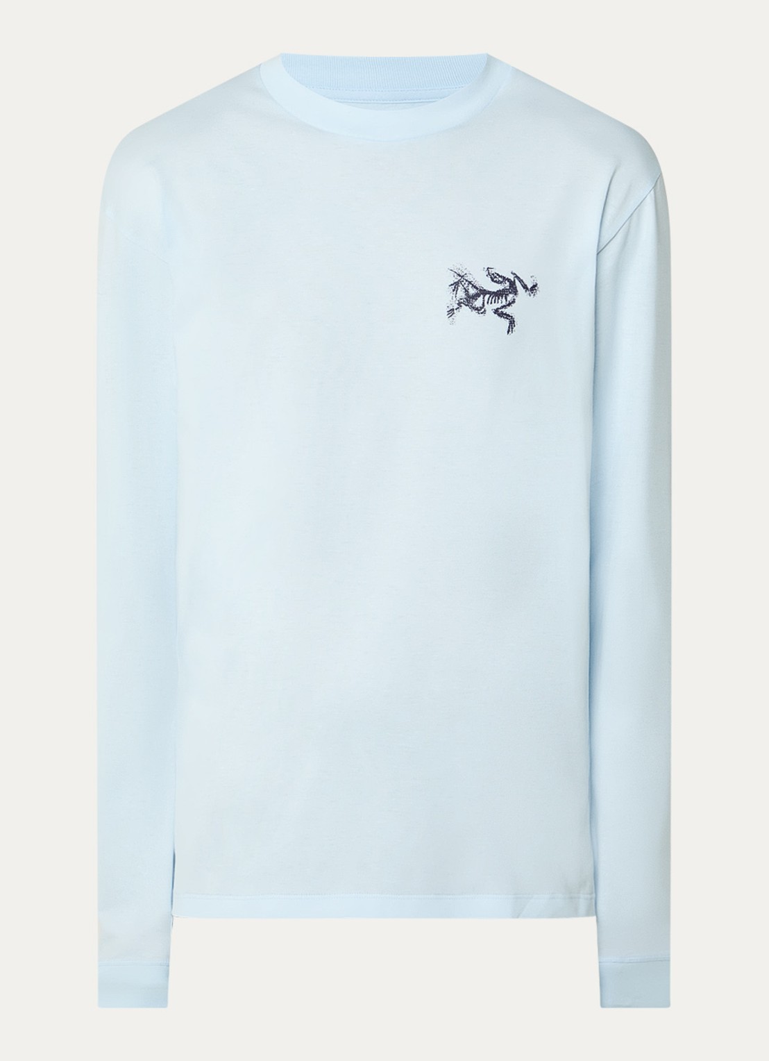 Arc'teryx Kragg longsleeve met logo- en backprint - voorkant 2 lichtblauw