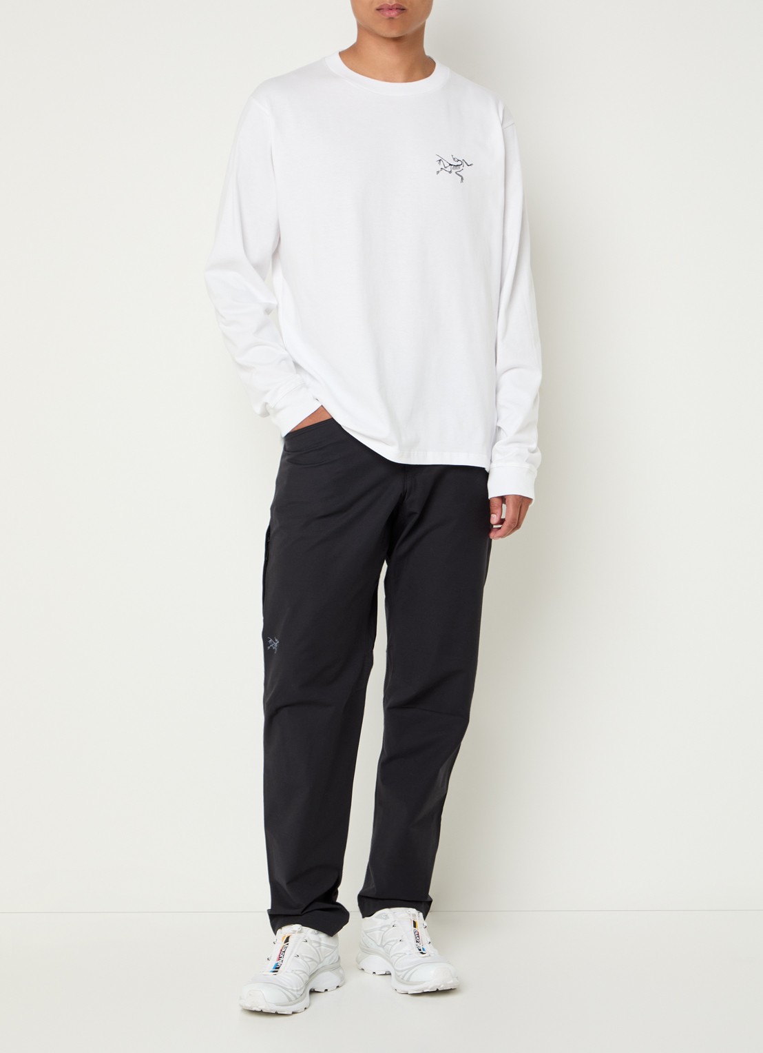 Arc'teryx Kragg longsleeve met logo - voorkant 4 wit
