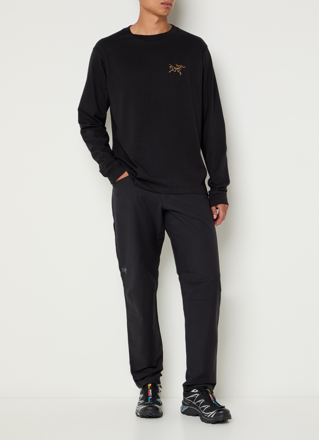 Arc'teryx Kragg longsleeve met logo - voorkant 4 zwart