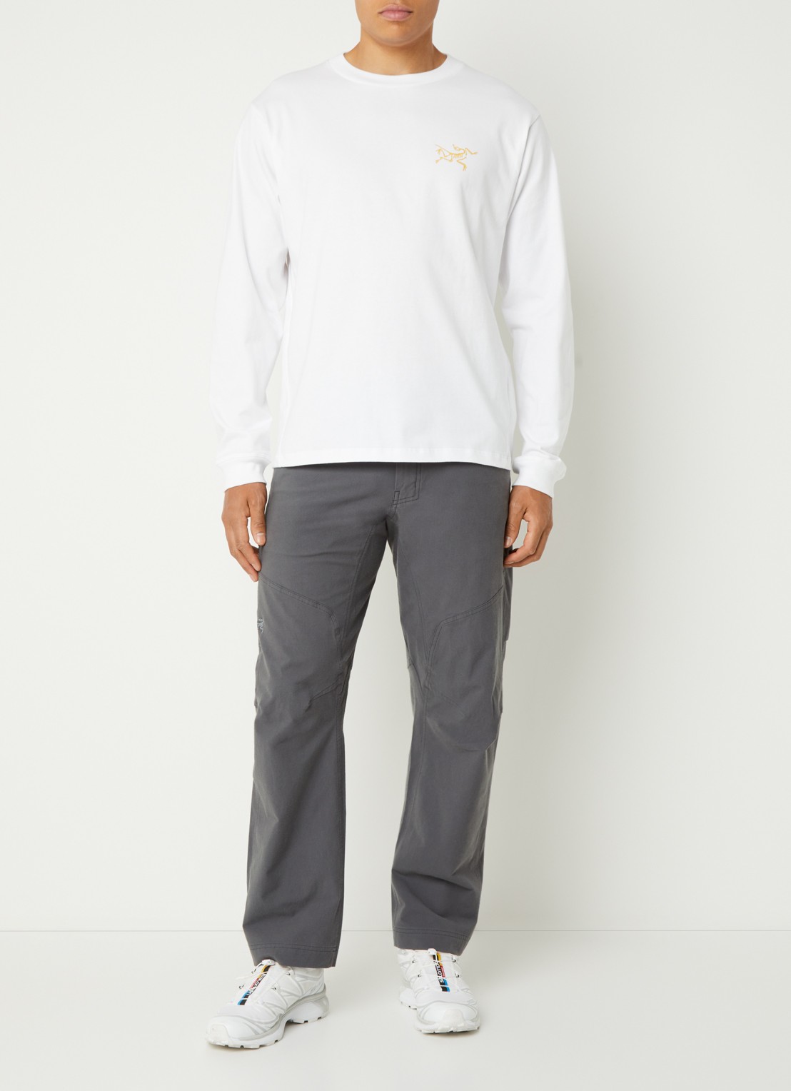 Arc'teryx Kragg longsleeve met logo - voorkant 3 gebroken wit