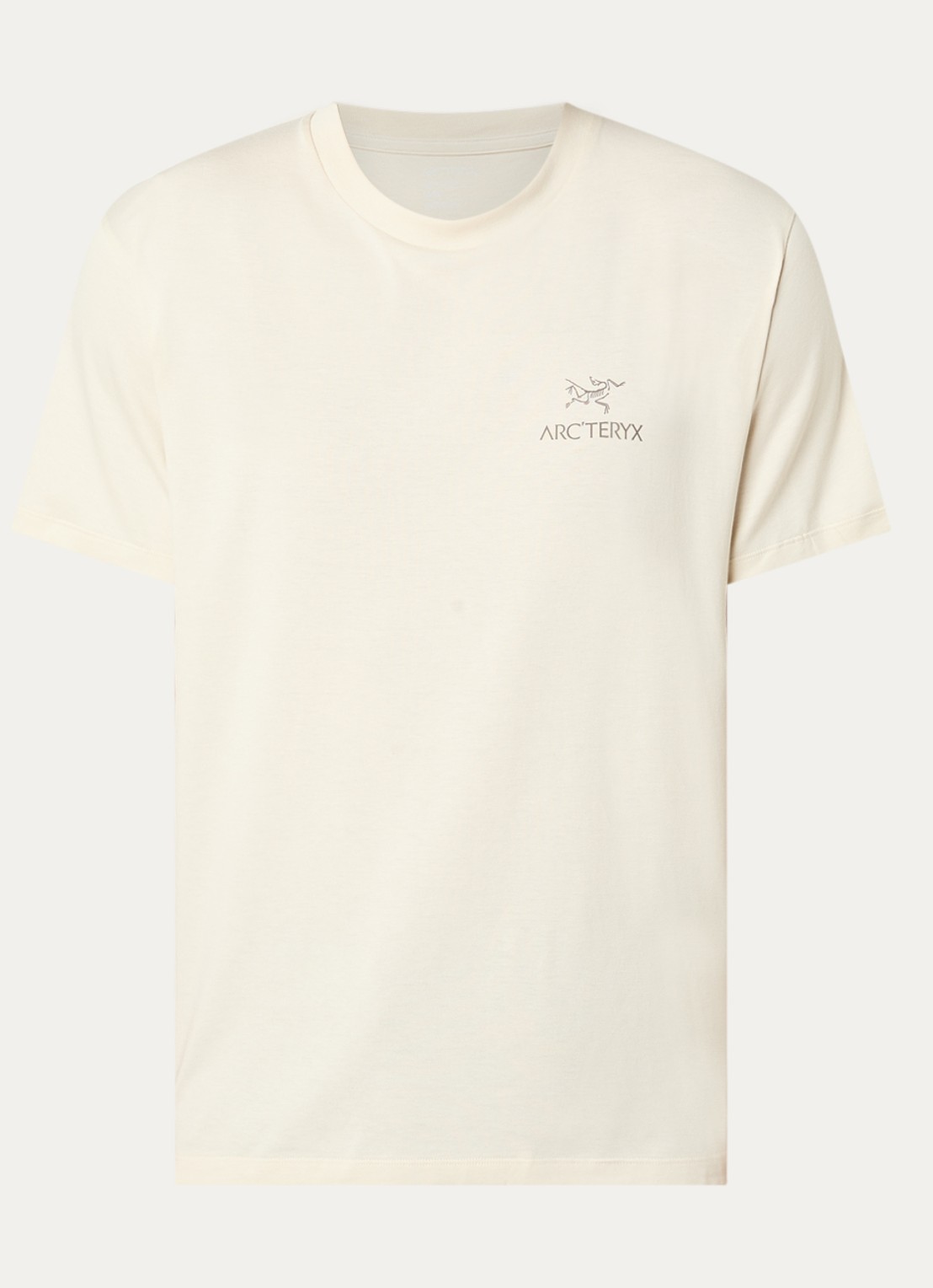 Arc'teryx T-shirt met logo- en backprint - voorkant beige