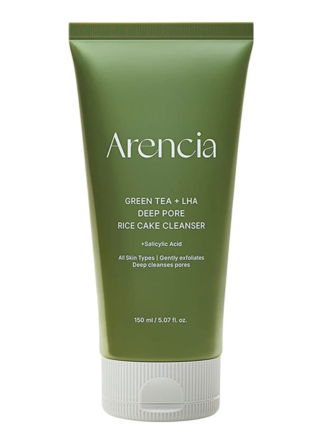 Arencia Green Tea + LHA Deep Pore Rice Cake Cleanser - reinigingsschuim - voorkant undefined