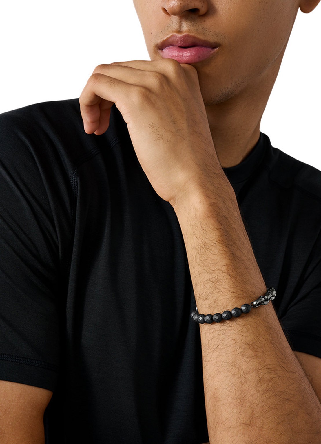 Armani Armband AXG0151060 - detail 2 antraciet