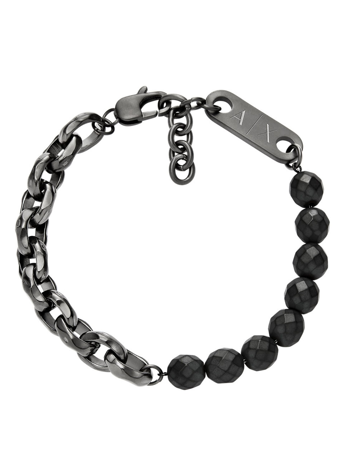 Armani Armband AXG0151060 - voorkant 3 antraciet