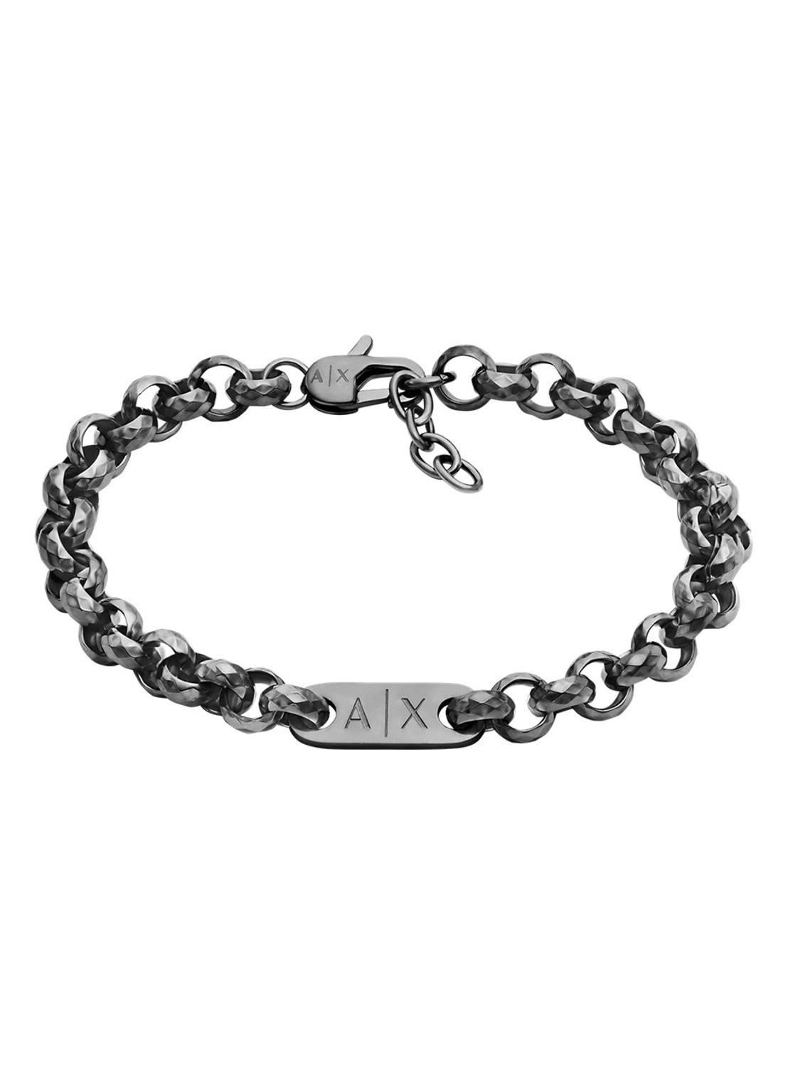 Armani Armband AXG0174040 - voorkant 2 antraciet