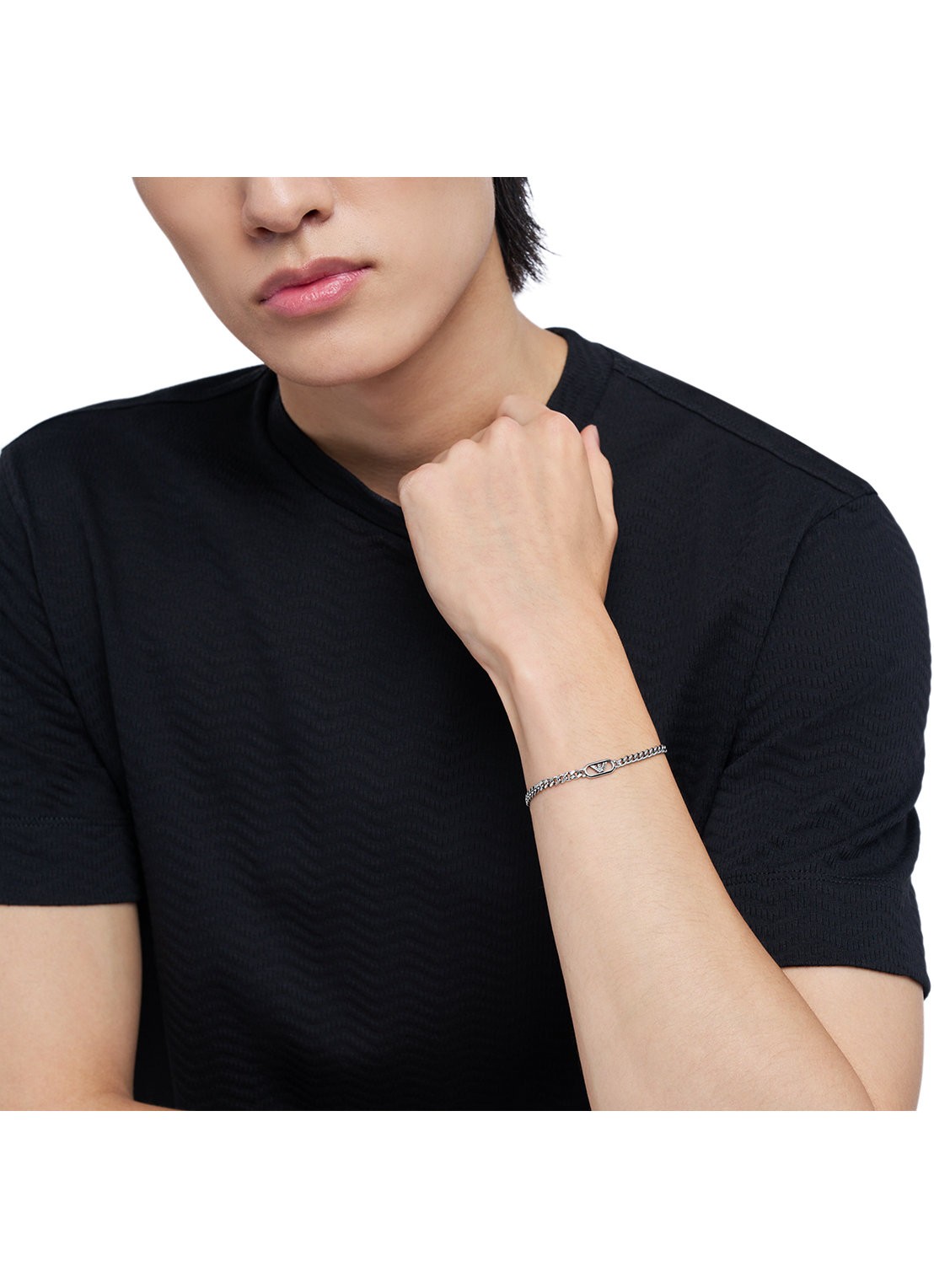 Armani Armband EGS3247040 - detail 3 zilver