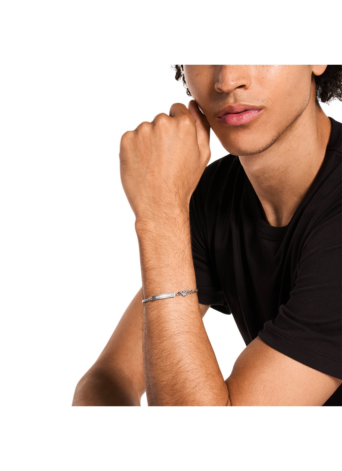 Armani Armband EGS3310040 - detail 2 zilver