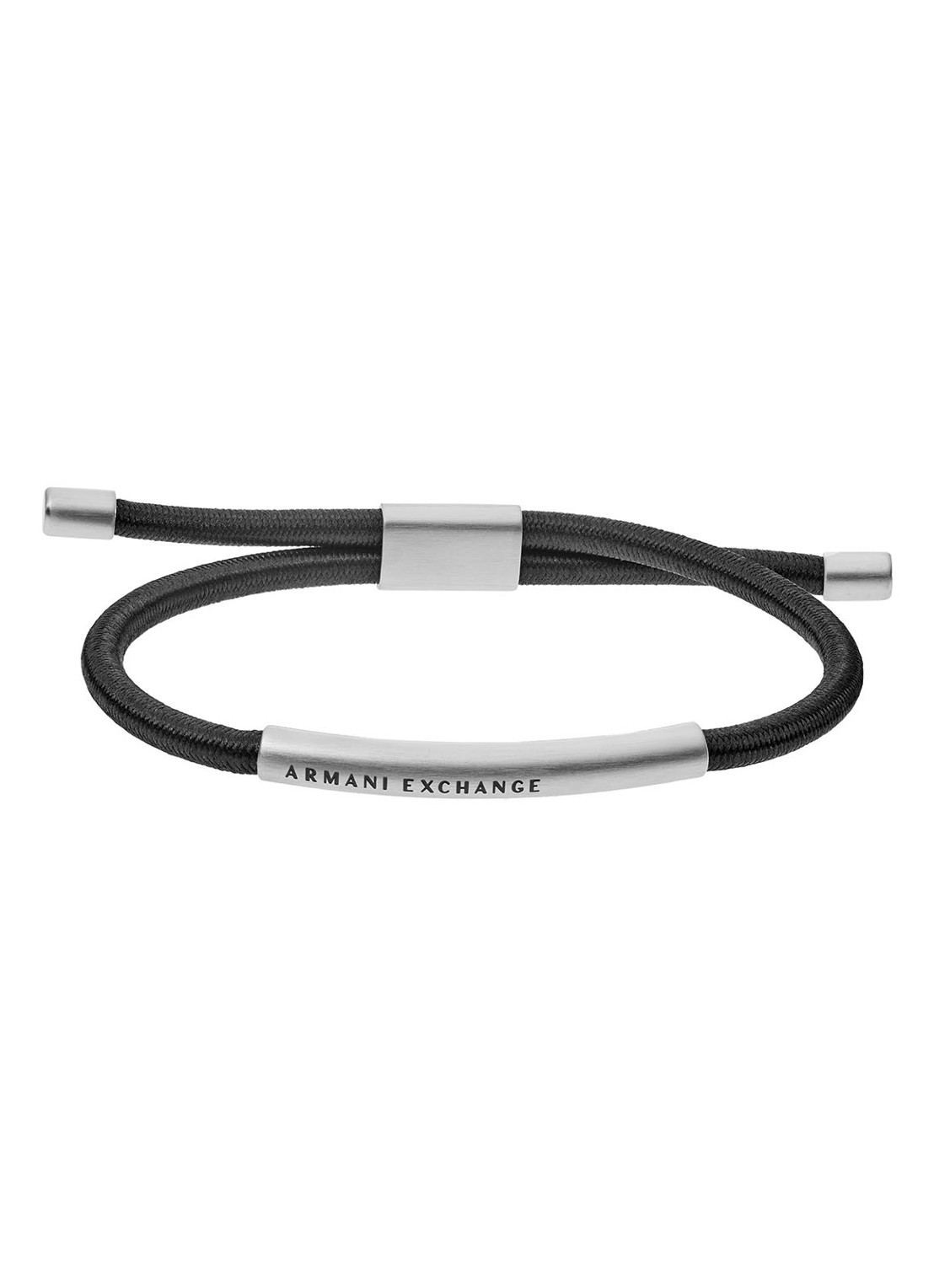 Armani Armband met logo AXG0041040   - voorkant zwart