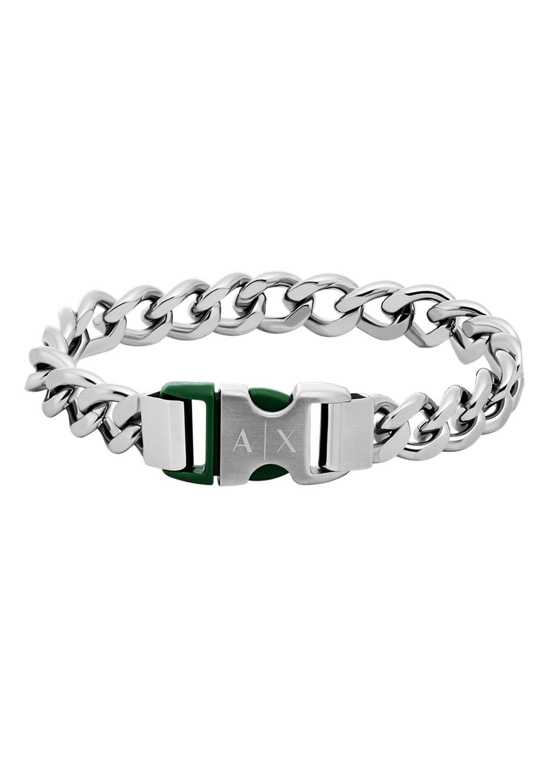 Armani Armband met logo AXG0154040 - voorkant 3 zilver