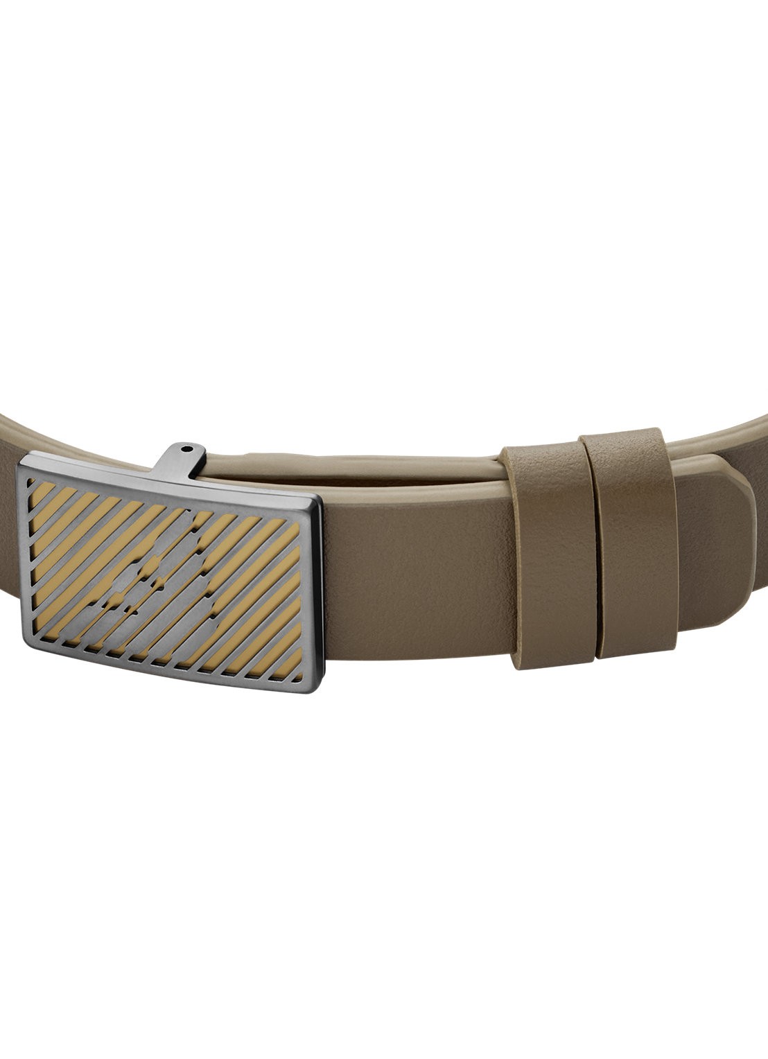 Armani Armband van leer EGS3240060 - detail bruin