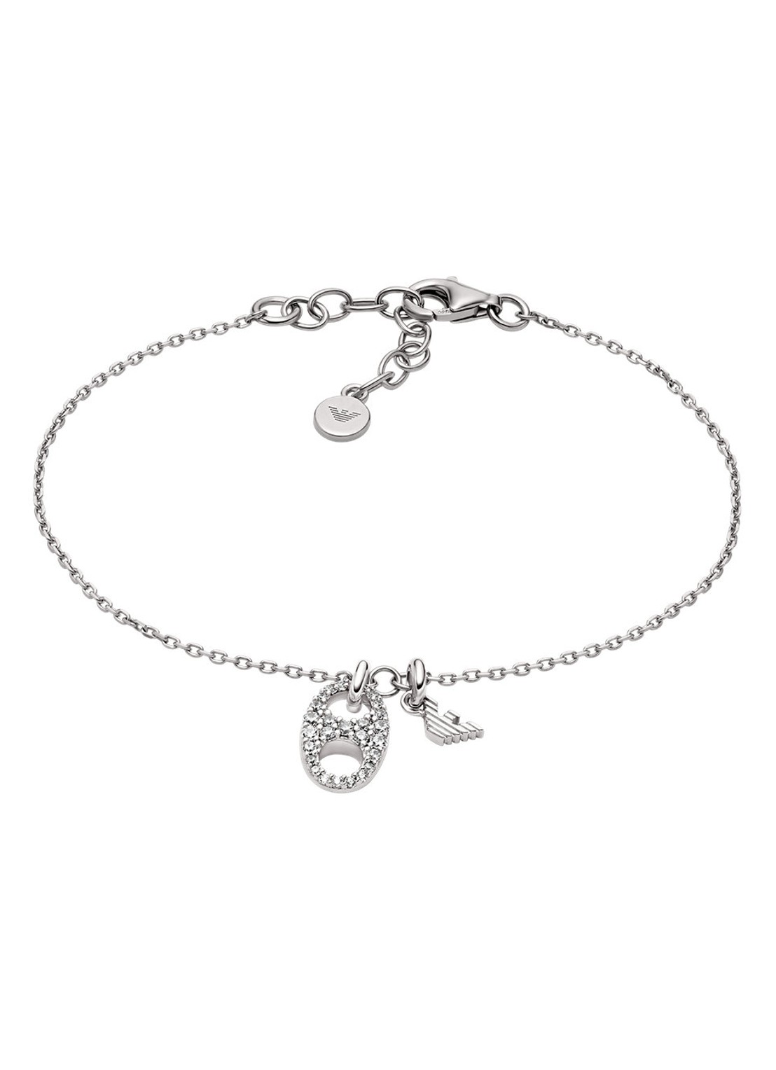 Armani Armband van zilver EG3631040 - voorkant zilver