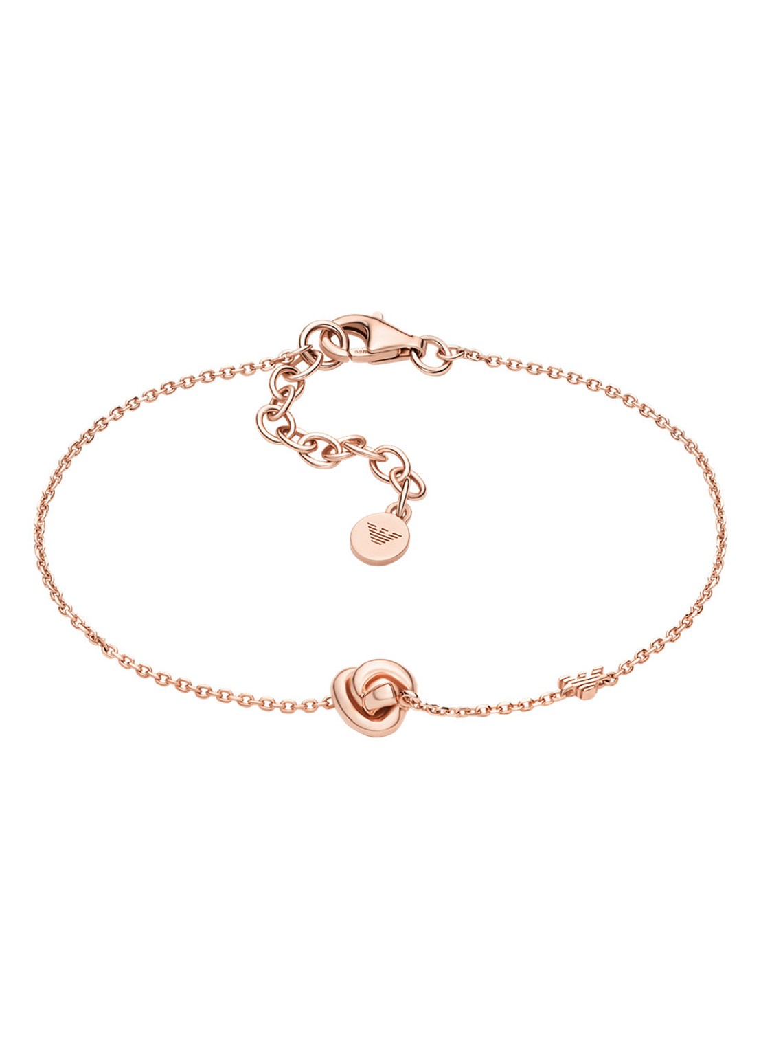 Armani Armband van zilver EG3641221 - voorkant roségoud