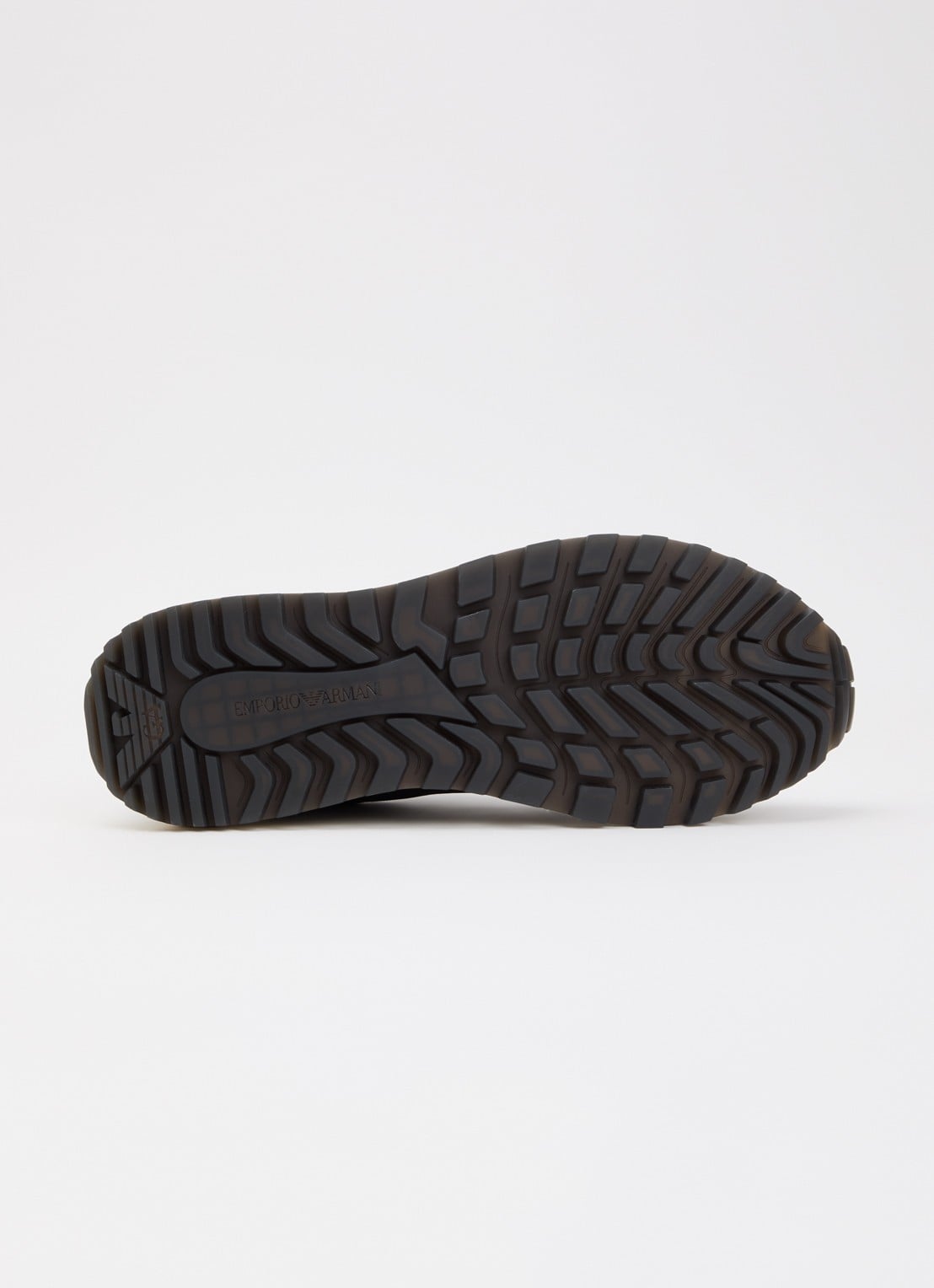 Armani ASV Nylon sneakers met leren details en logo  - detail 3 donkerblauw