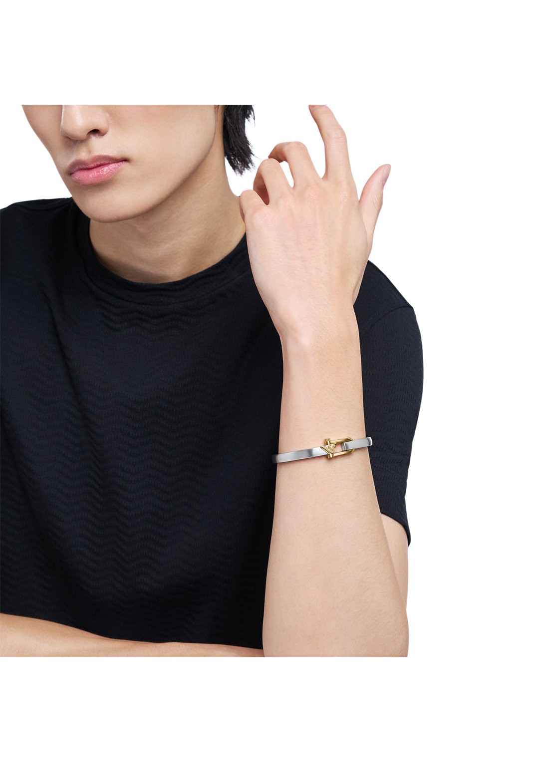 Armani Bangle EGS3244040 - detail 2 zilver