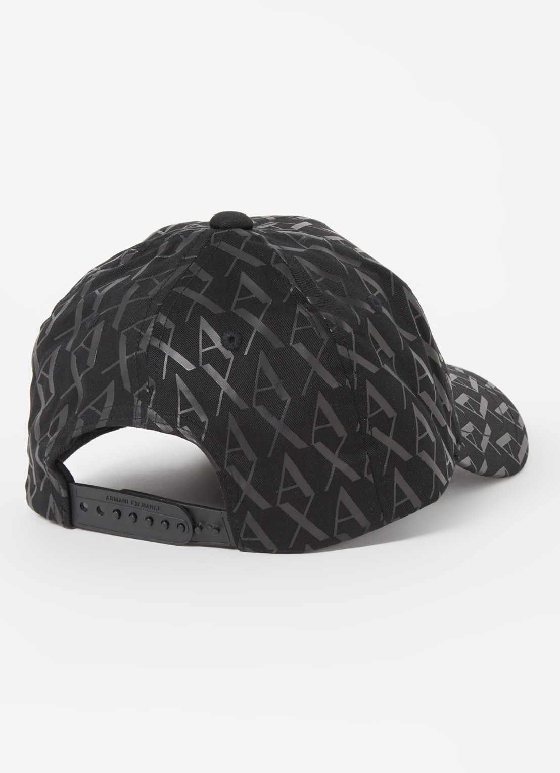 Armani Baseball pet met logo  - detail zwart