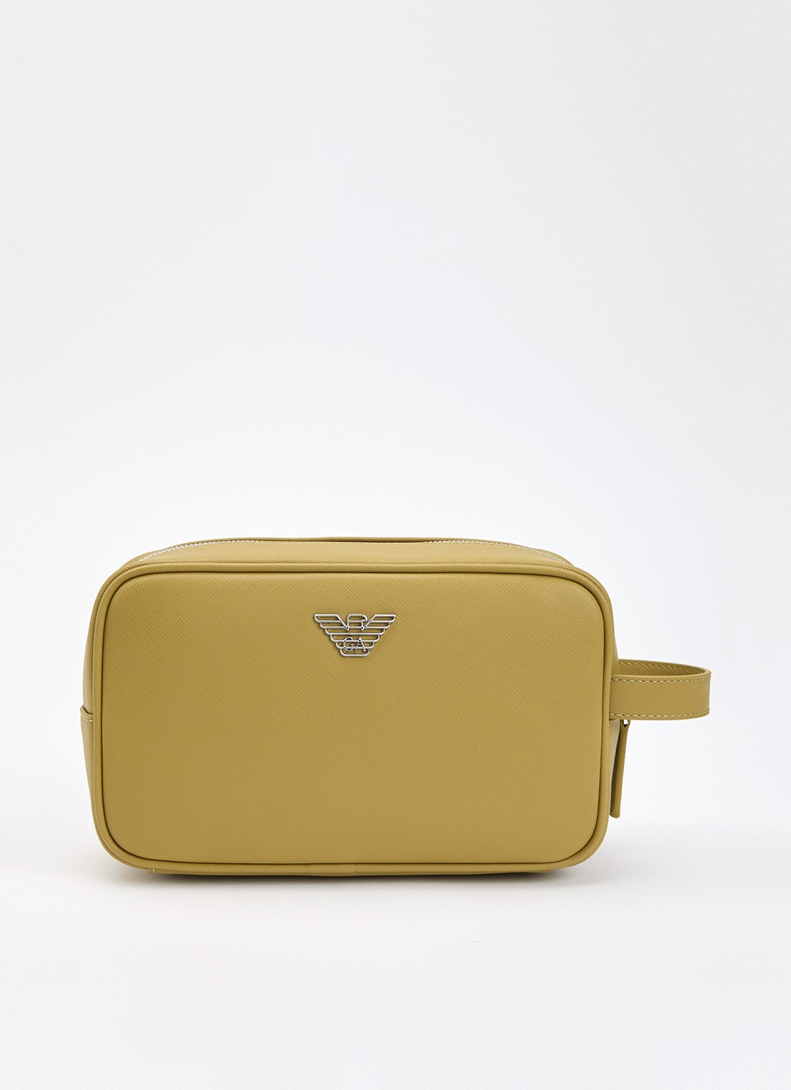 Armani Beautycase met logo  - voorkant olijfgroen