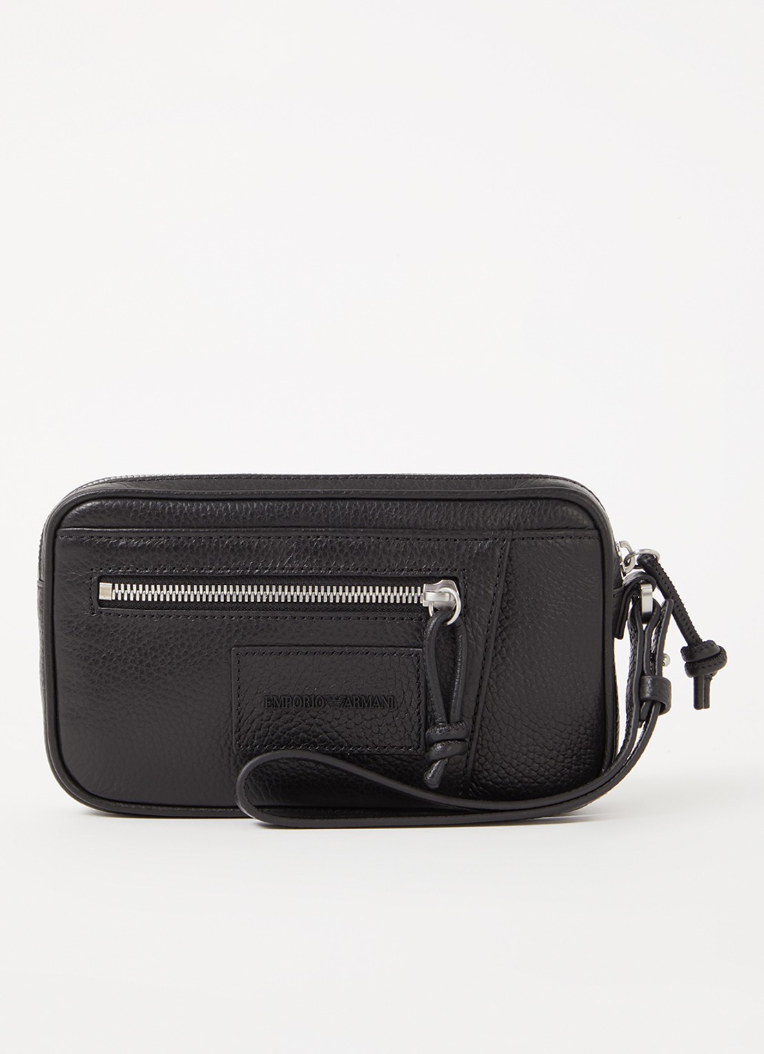 Armani Beautycase van leer - voorkant 2 zwart
