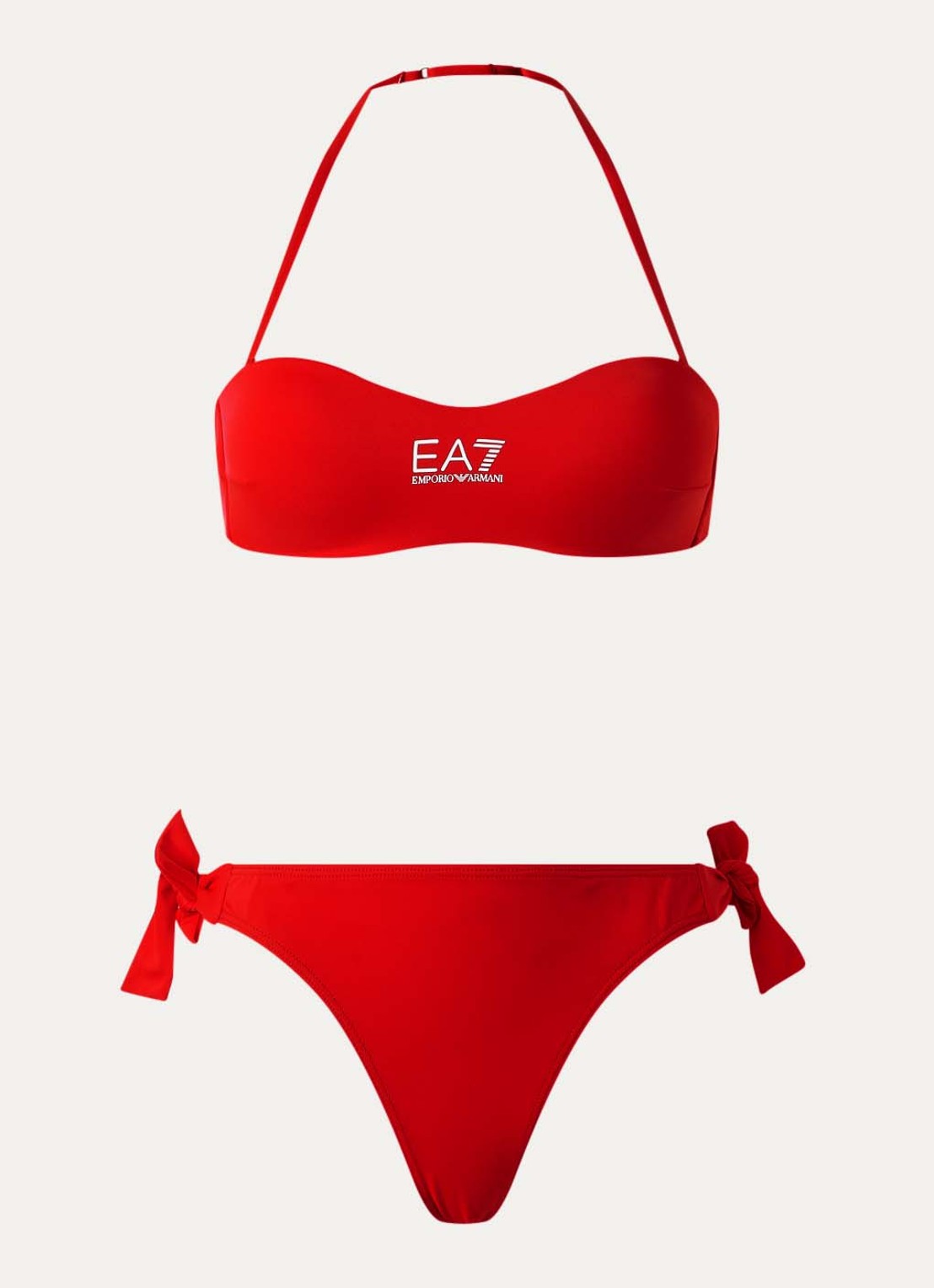 Armani Bikiniset met logo - voorkant 2 rood