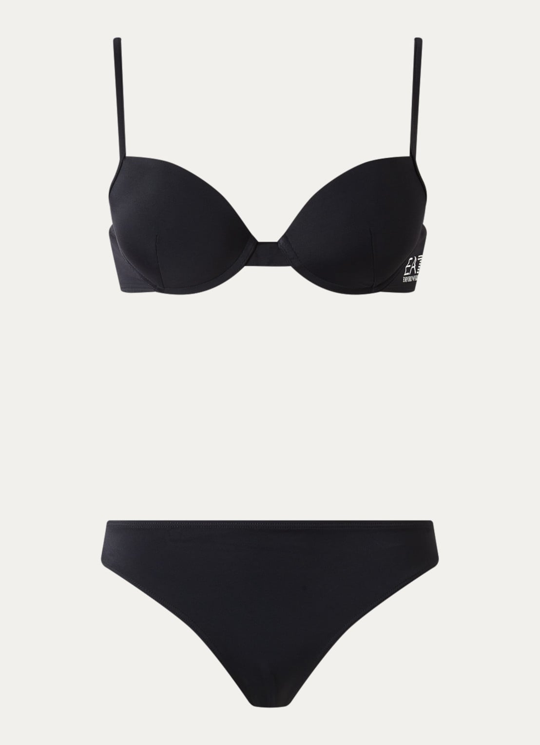 Armani Bikiniset met logo - voorkant zwart