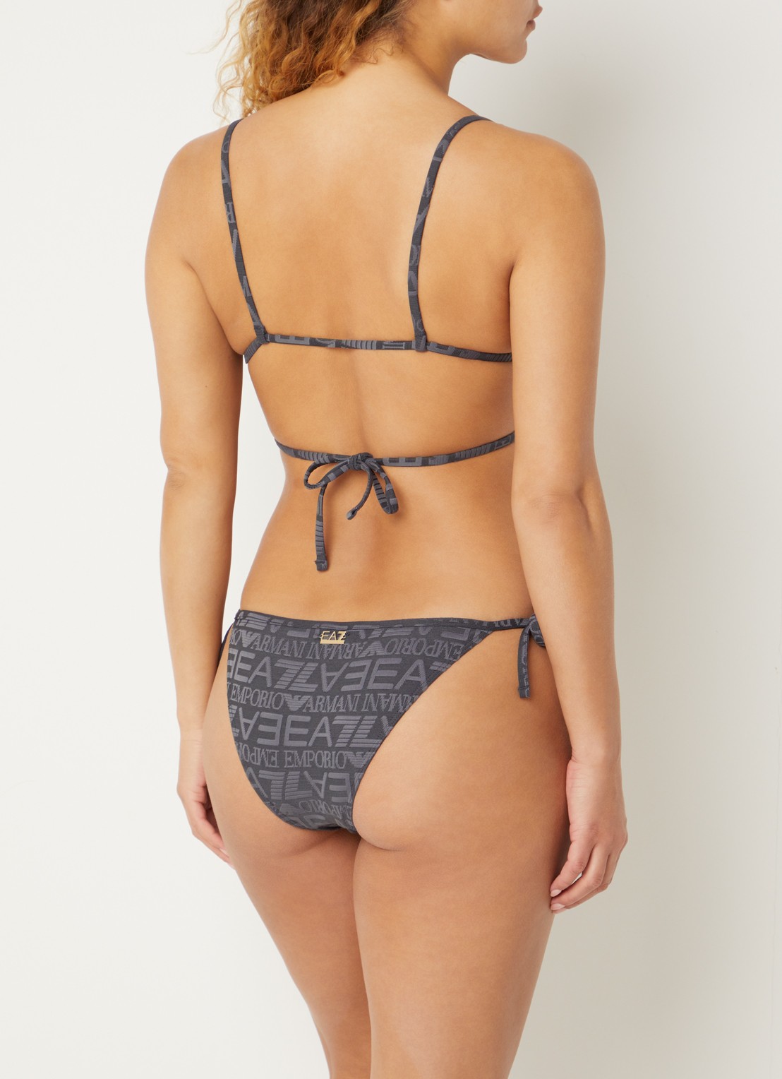 Armani Bikiniset met logoprint - achterkant 3 antraciet