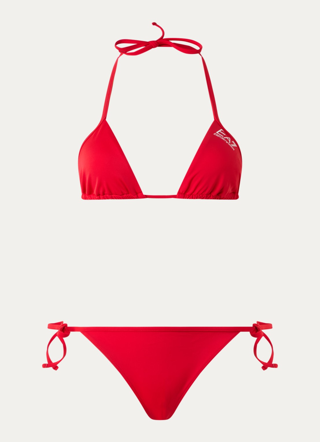 Armani Bikiniset met uitneembare vulling en logo - voorkant 2 rood