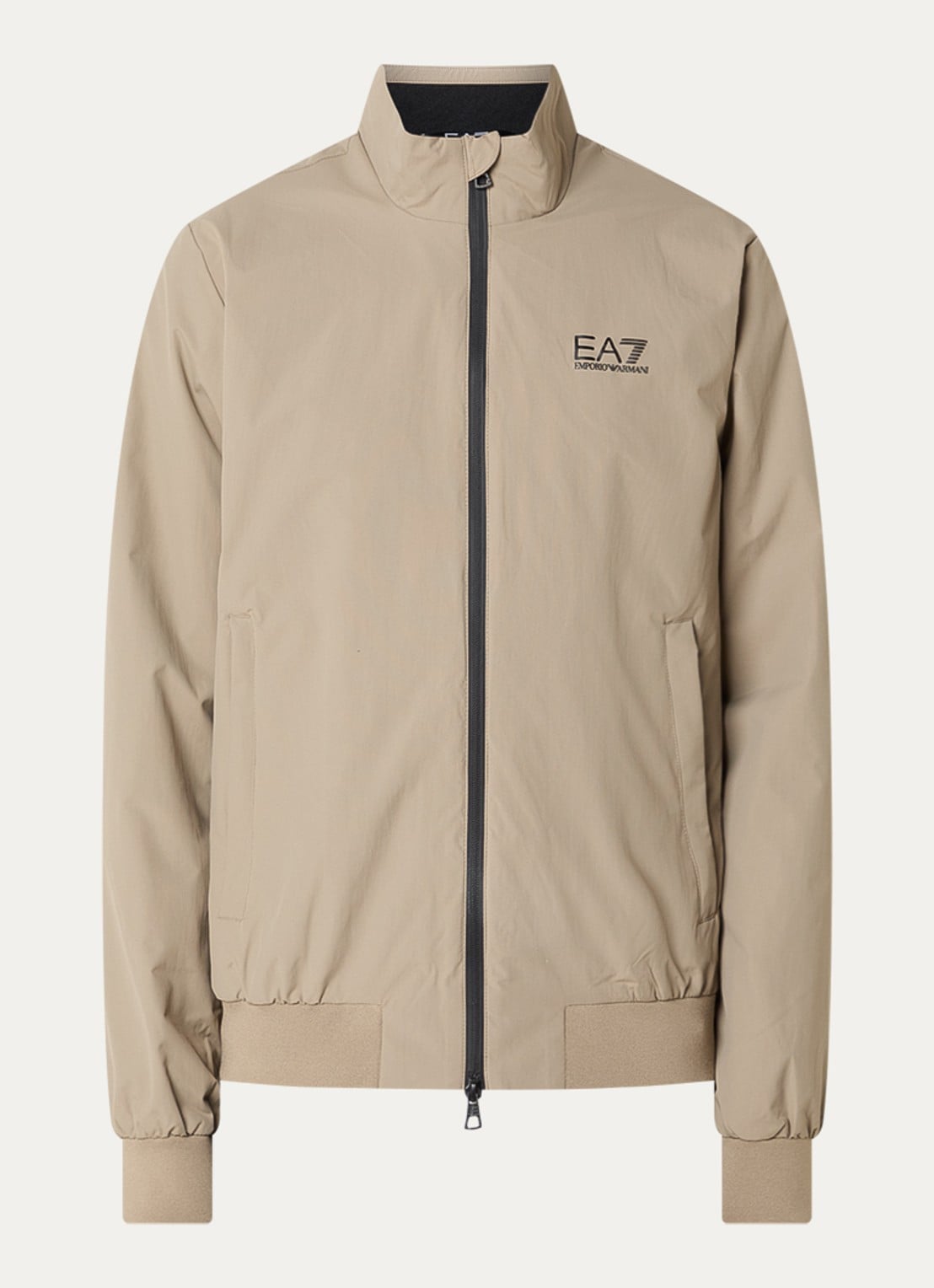 Armani Bomberjack met ritszakken en logo - voorkant 2 camel