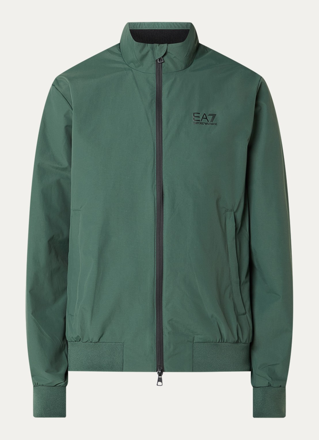 Armani Bomberjack met ritszakken en logo - voorkant 3 grijsmele