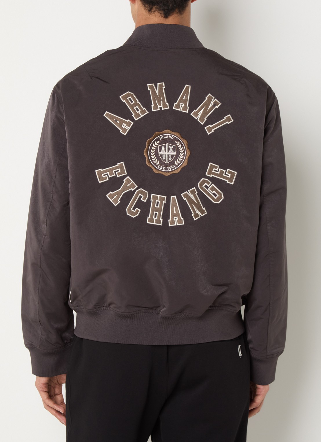 Armani Bomberjack met steekzakken - detail 4 antraciet