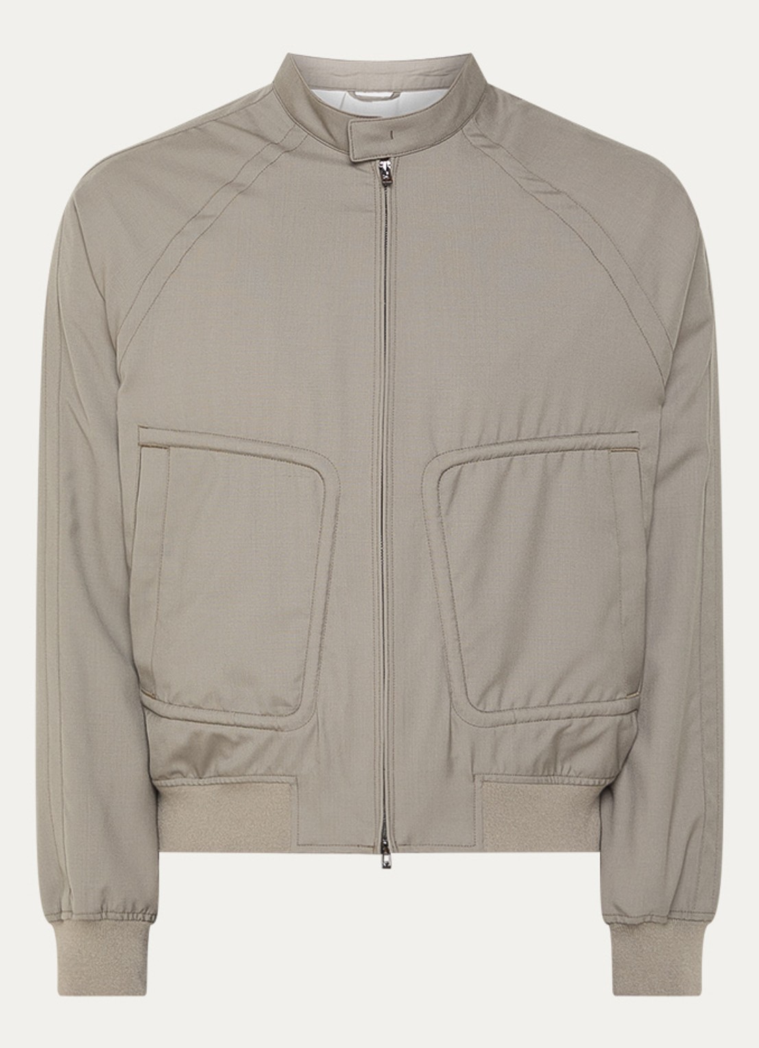 Armani Bomberjack met steekzakken - voorkant 2 donkerbeige