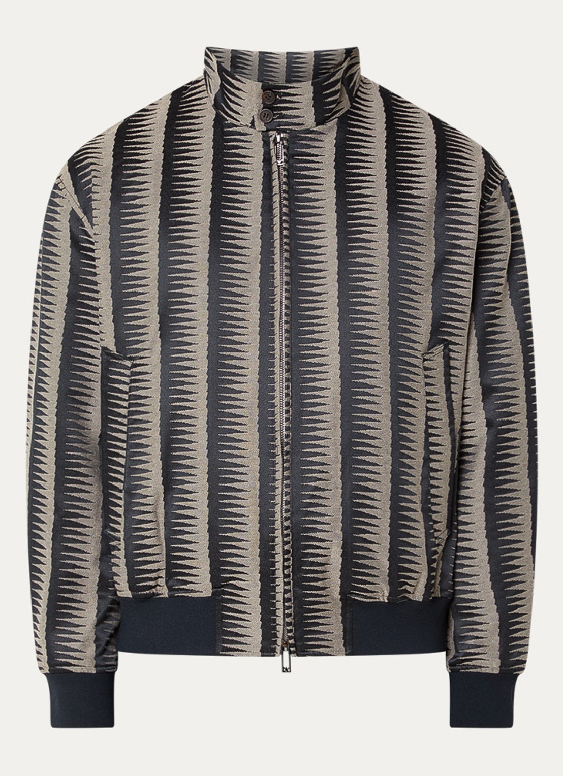 Armani Bomberjack met steekzakken - voorkant 2 donkerblauw