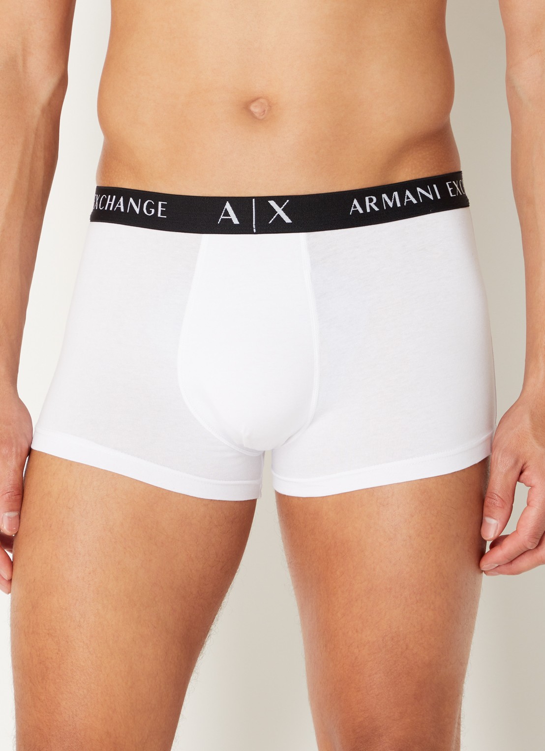 Armani Boxershorts met logoband in 3-pack - detail 4 wit
