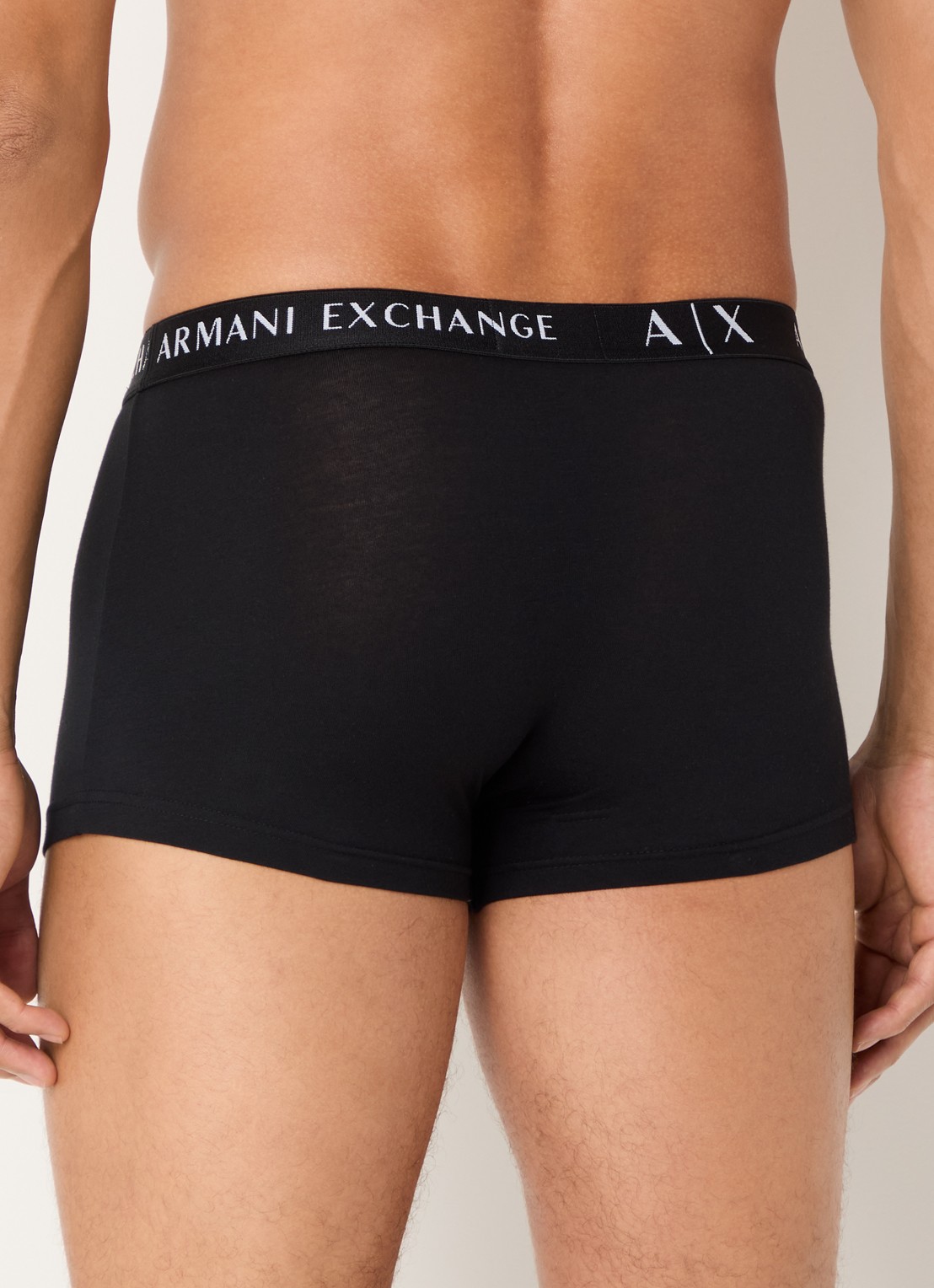Armani Boxershorts met logoband in 3-pack - achterkant 3 olijfgroen
