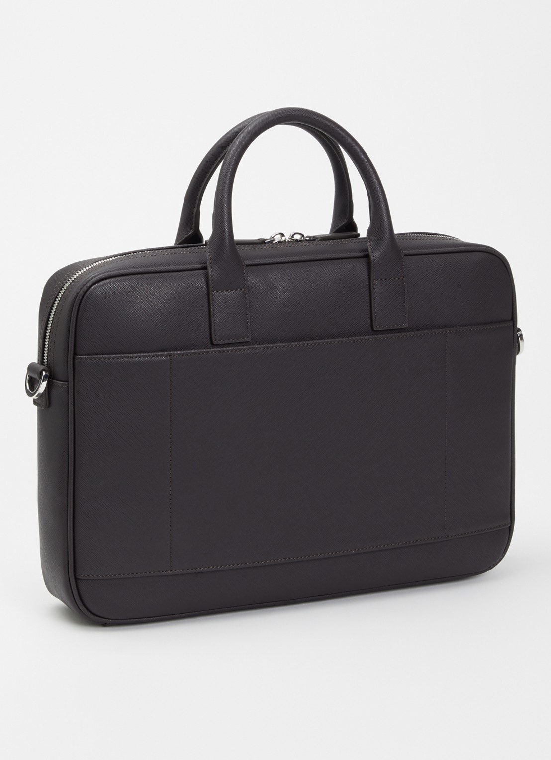 Armani Business Regenerated businesstas van imitatieleer - achterkant bruin