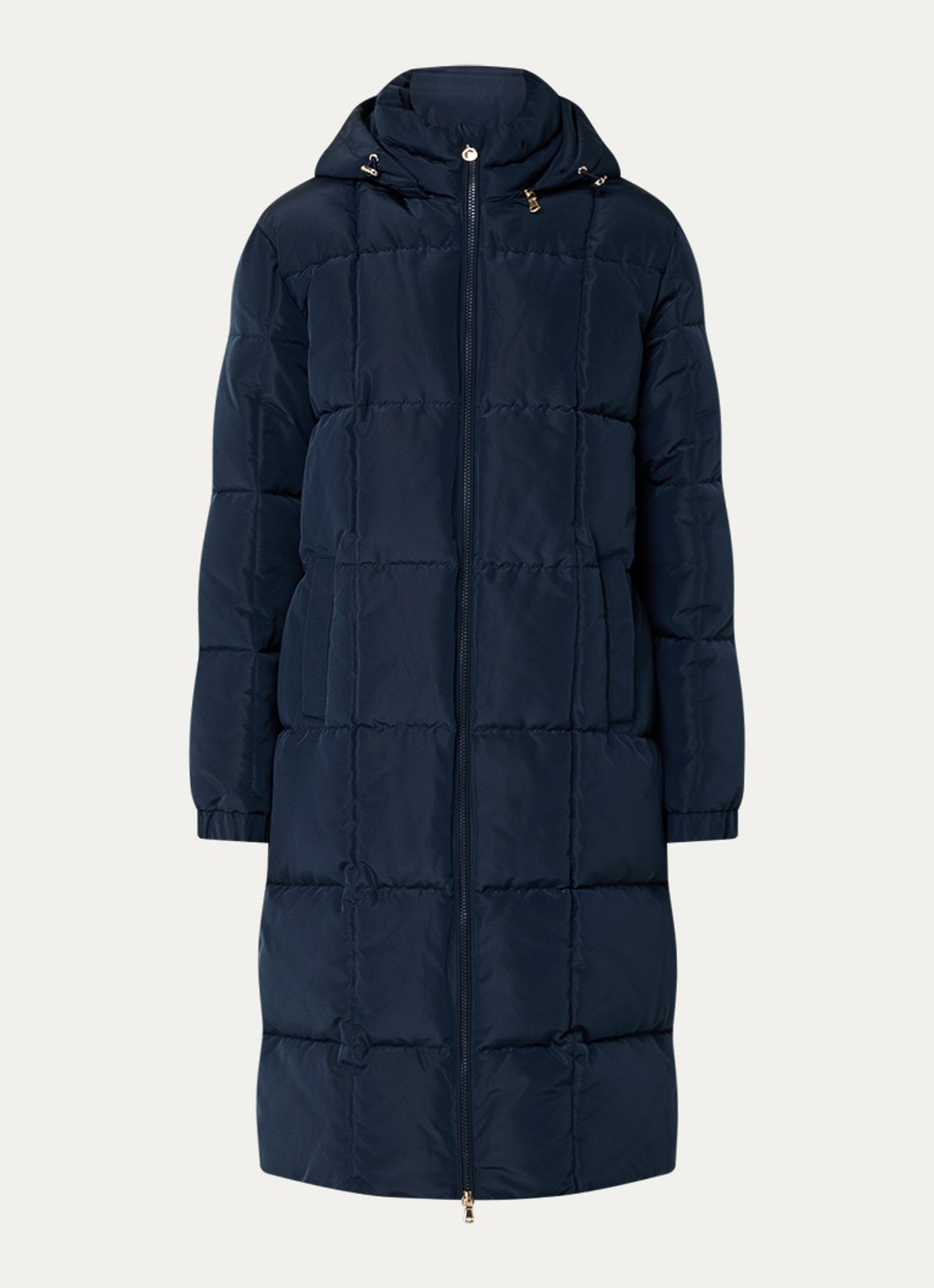 Armani Caban gewatteerde jas met capuchon - voorkant donkerblauw