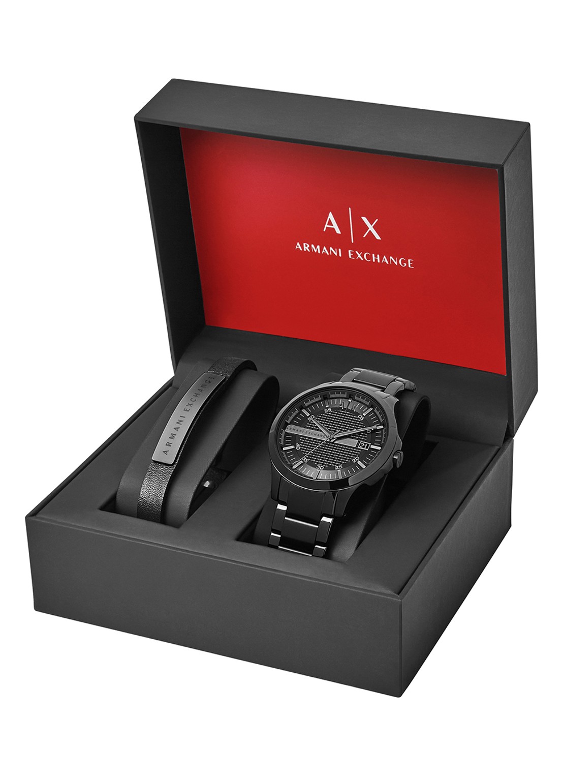 Armani Cadeauset horloge en armband AX7101 - detail 4 zwart