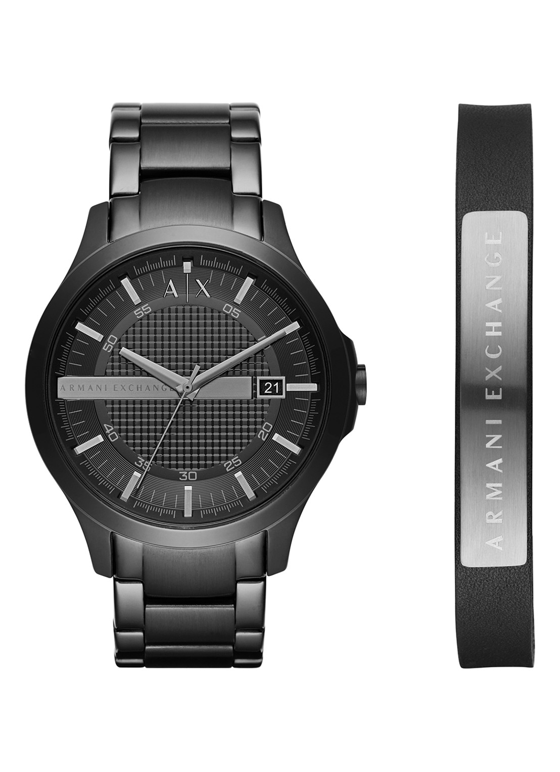 Armani Cadeauset horloge en armband AX7101 - voorkant zwart