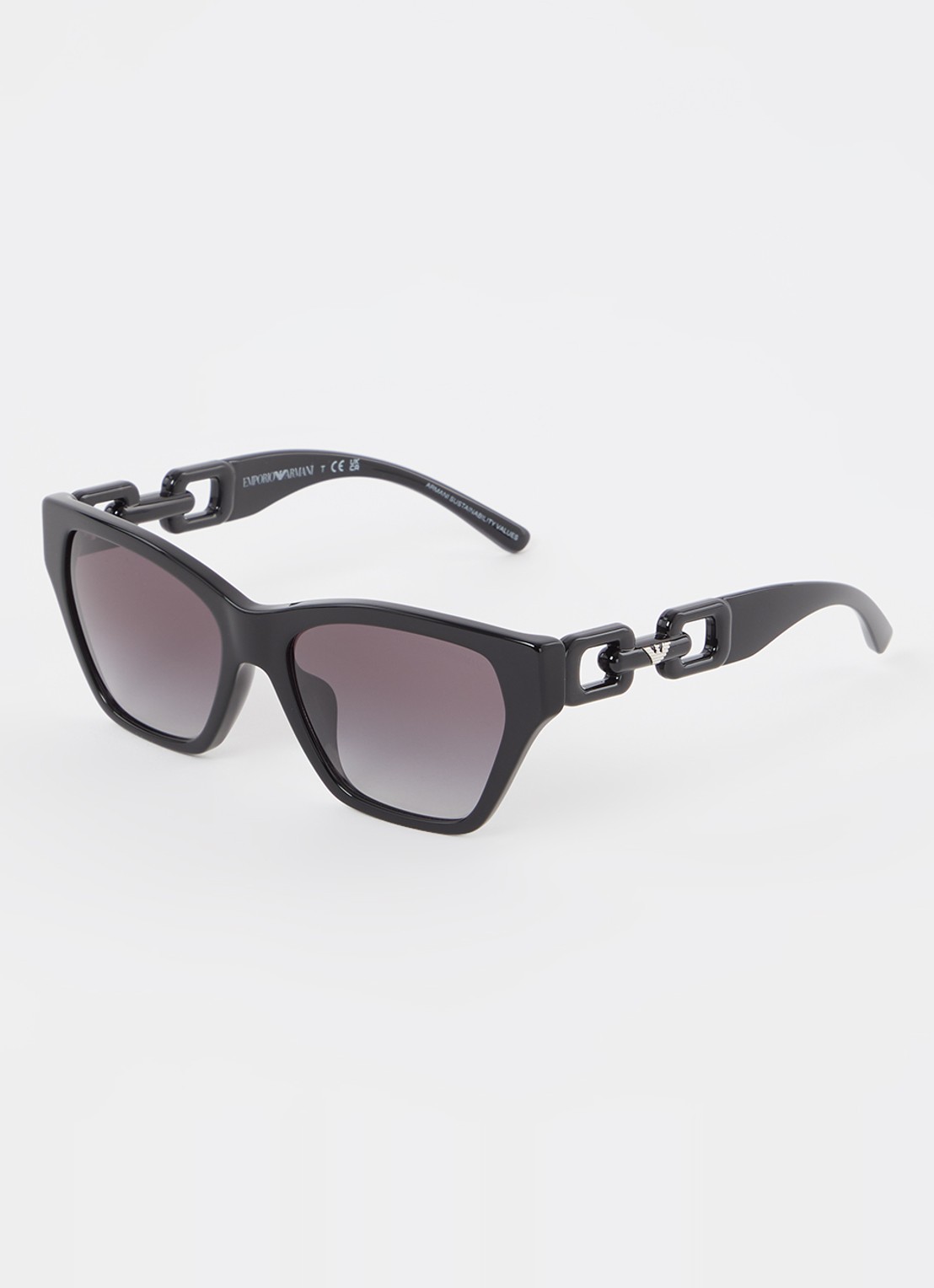Armani Cat Eye zonnebril EA4203U  - voorkant zwart