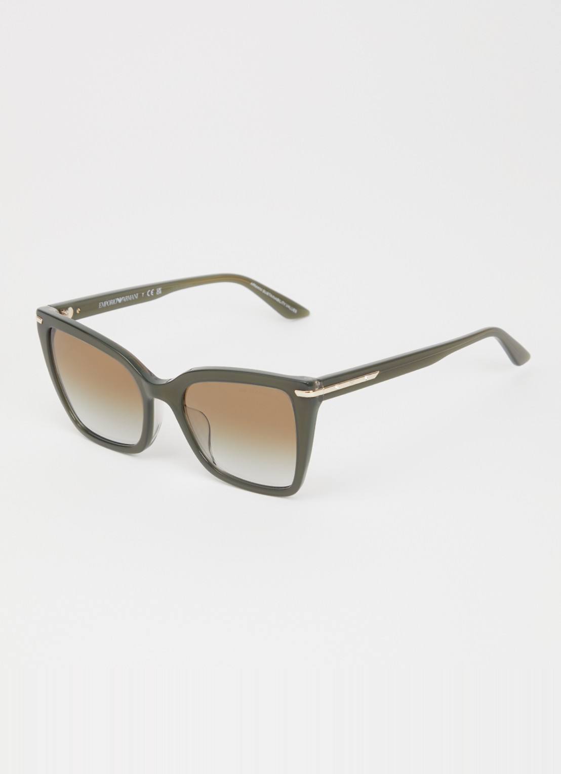 Armani Cat Eye zonnebril EA4273BU - voorkant donkergroen