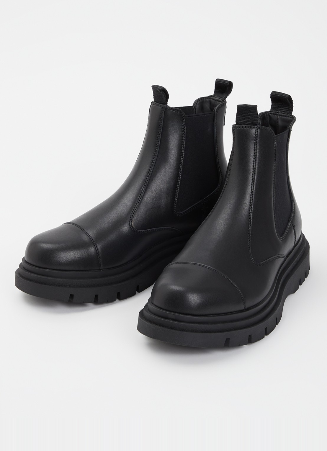Armani Chelsea boot van leer - detail 2 zwart