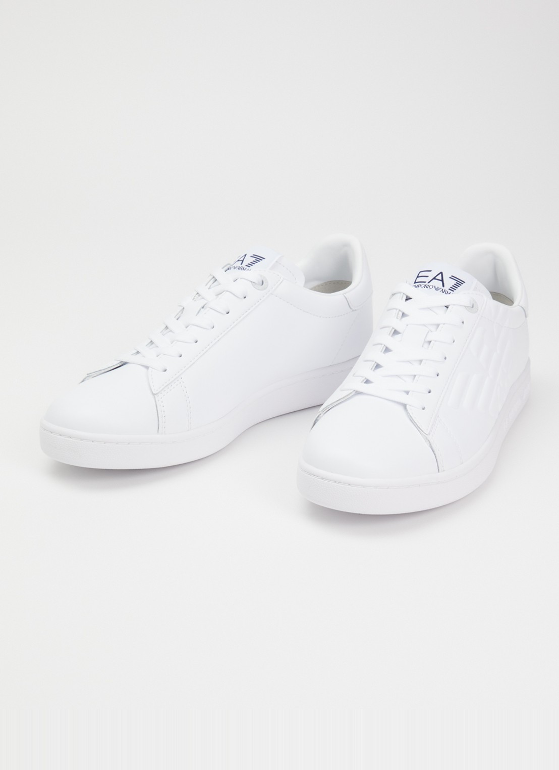 Armani Classic CC sneaker van leer  - detail wit