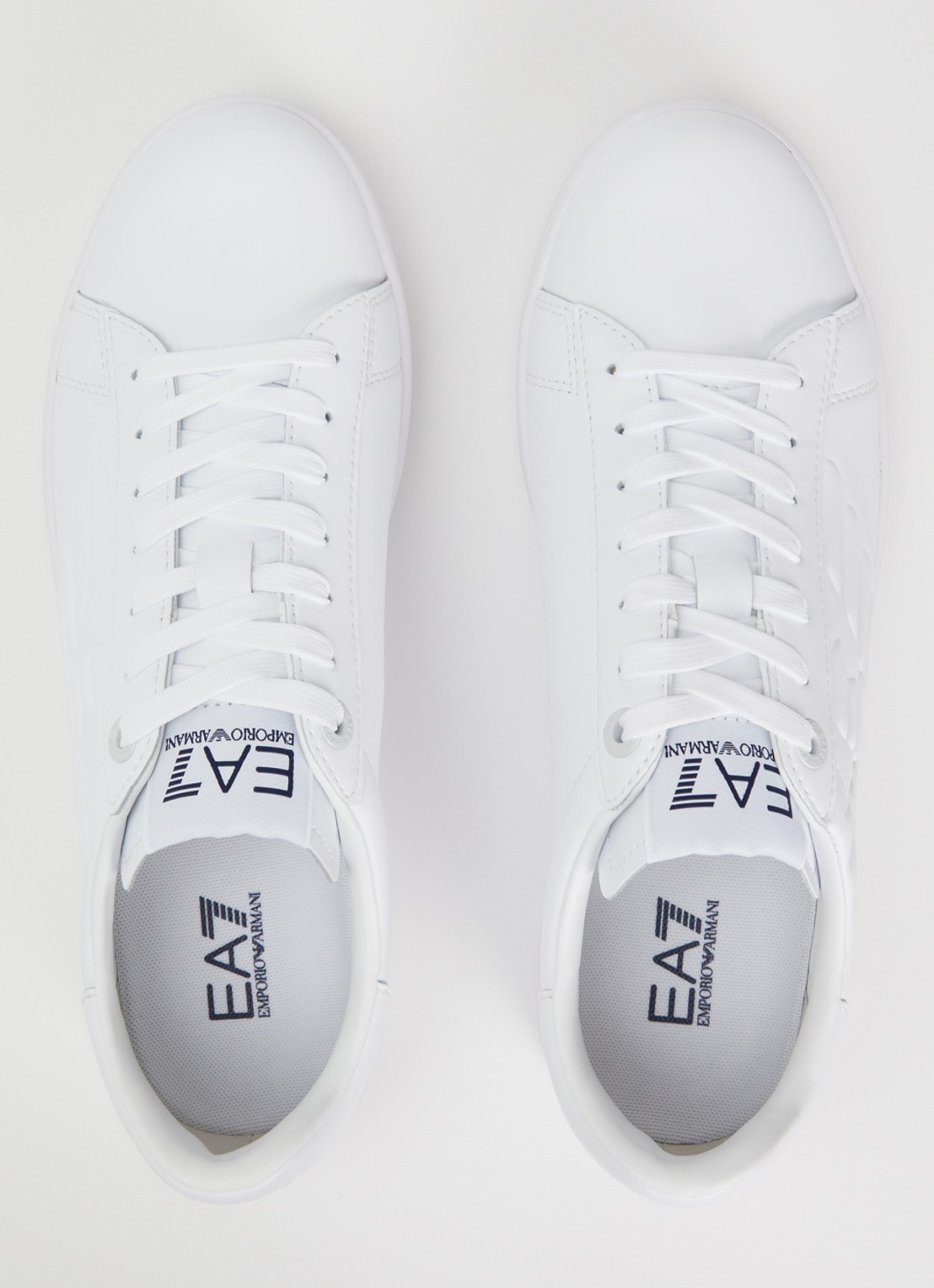 Armani Classic CC sneaker van leer  - detail 2 wit