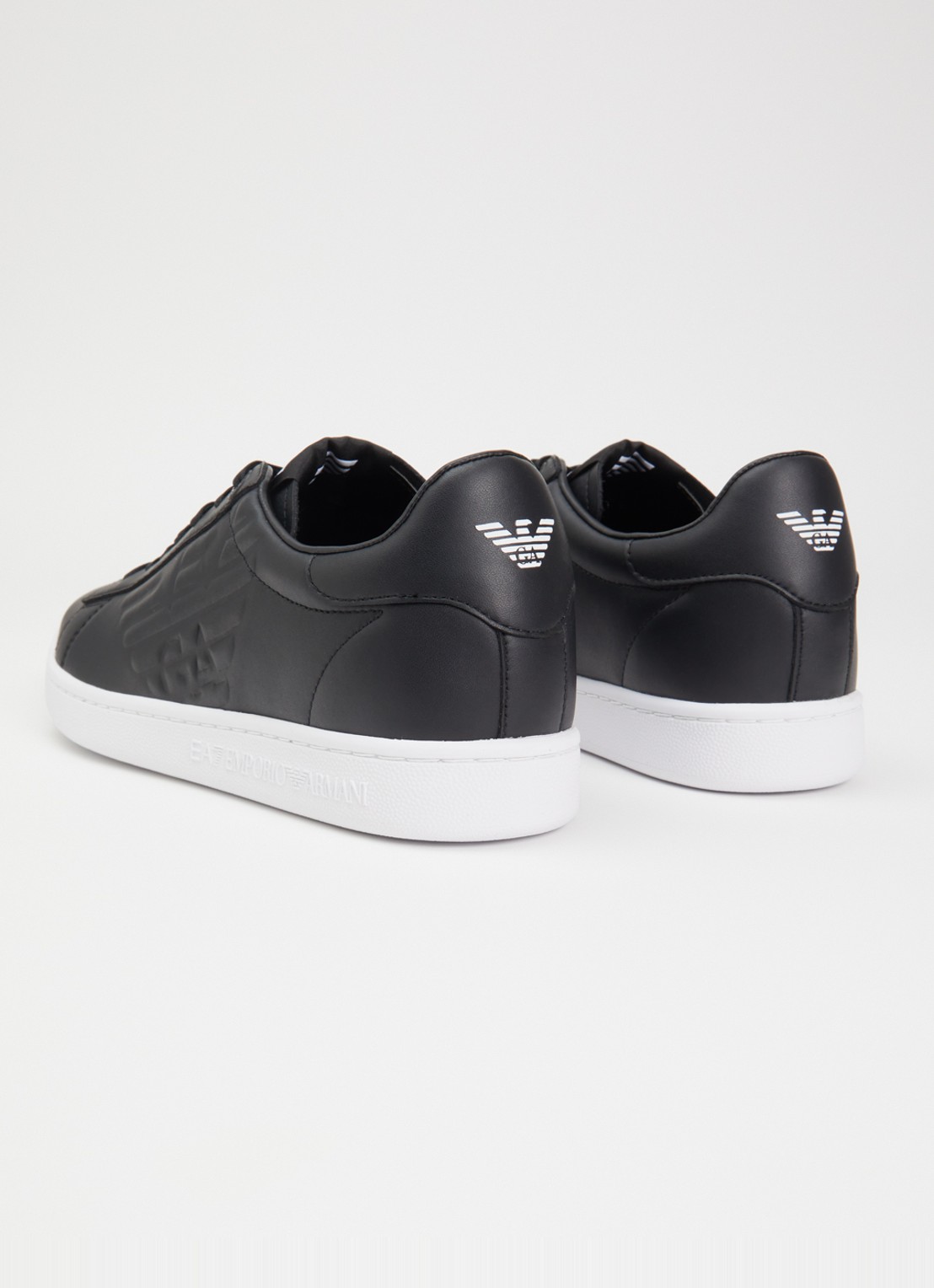 Armani Classic CC sneaker van leer  - achterkant 5 zwart