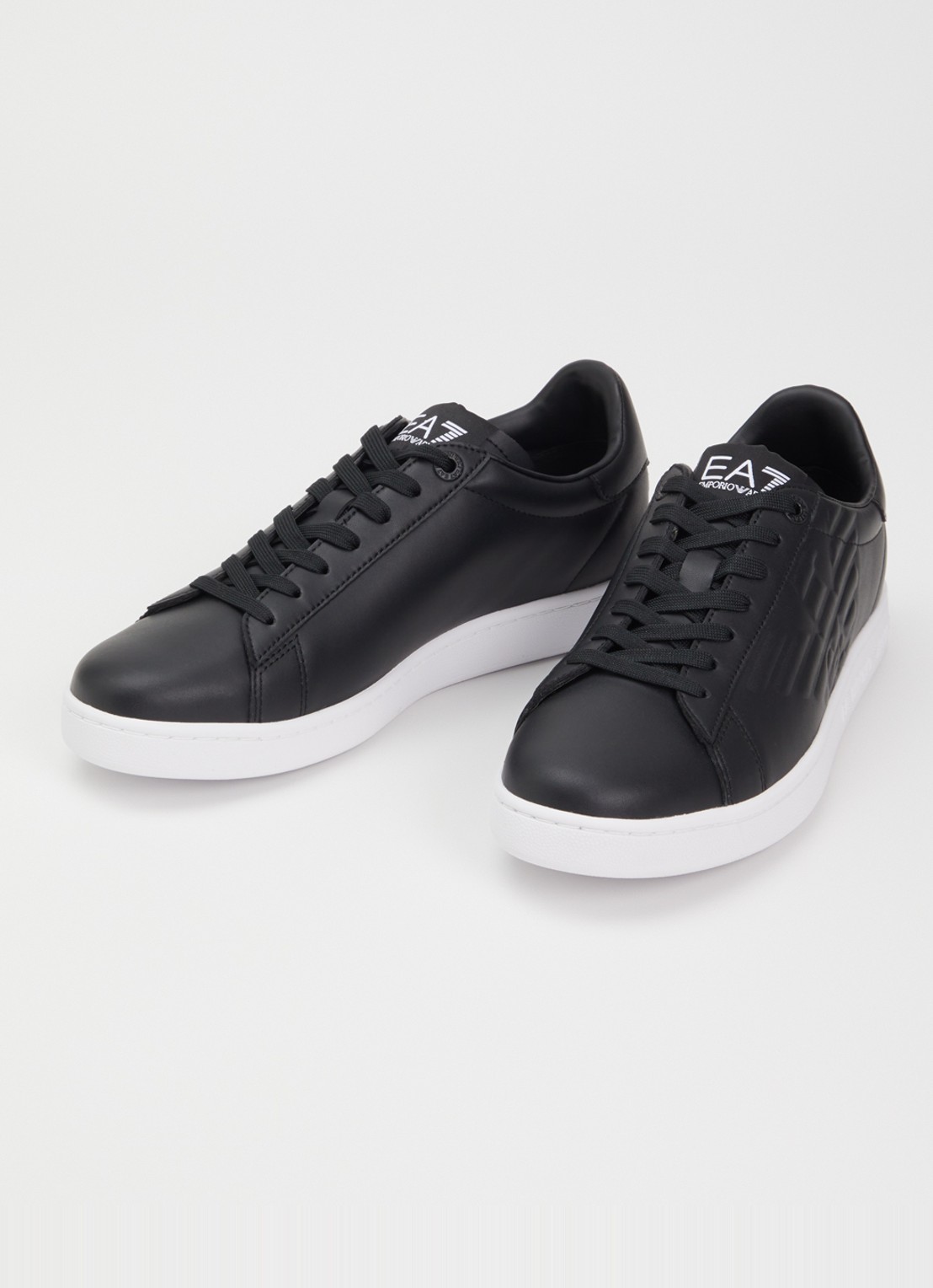 Armani Classic CC sneaker van leer  - detail 2 zwart