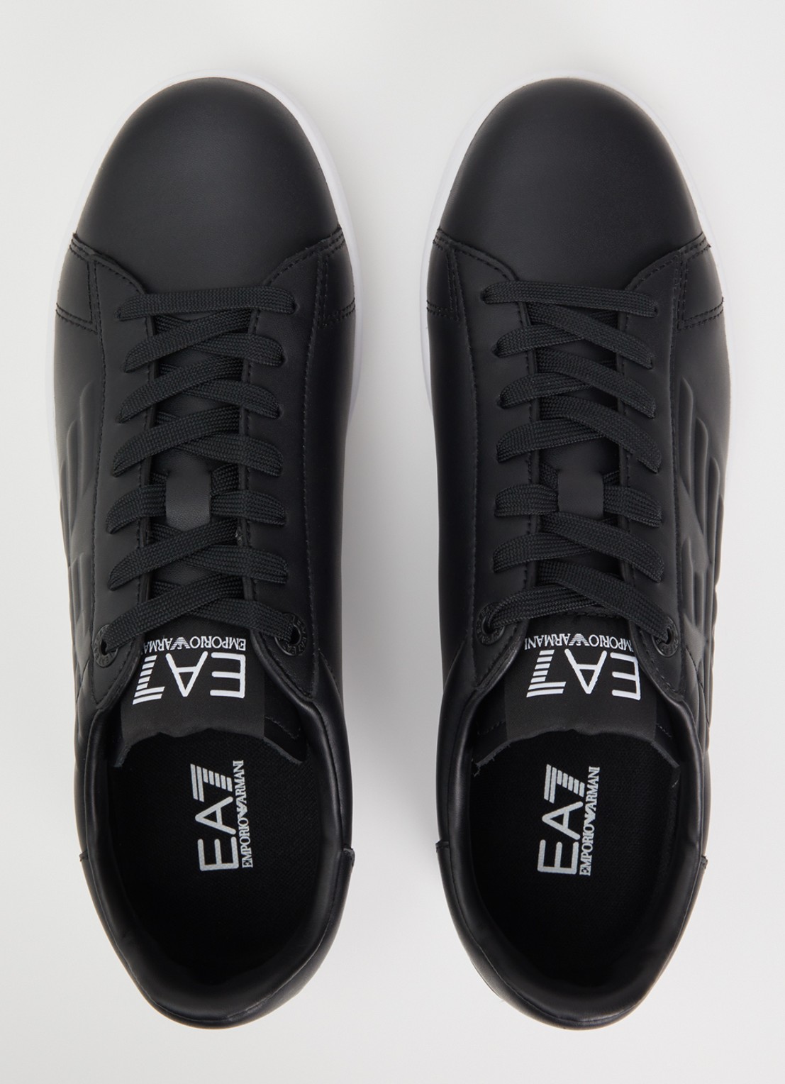 Armani Classic CC sneaker van leer  - detail 3 zwart