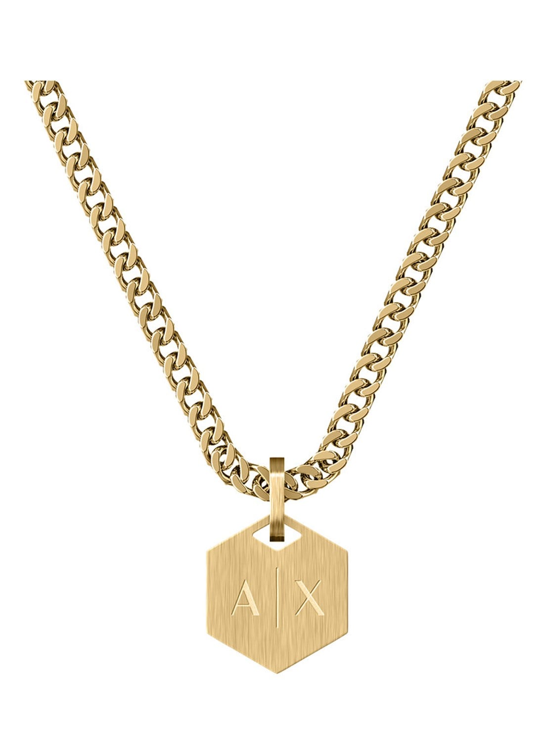 Armani Classic ketting AXG0185710 - voorkant goud
