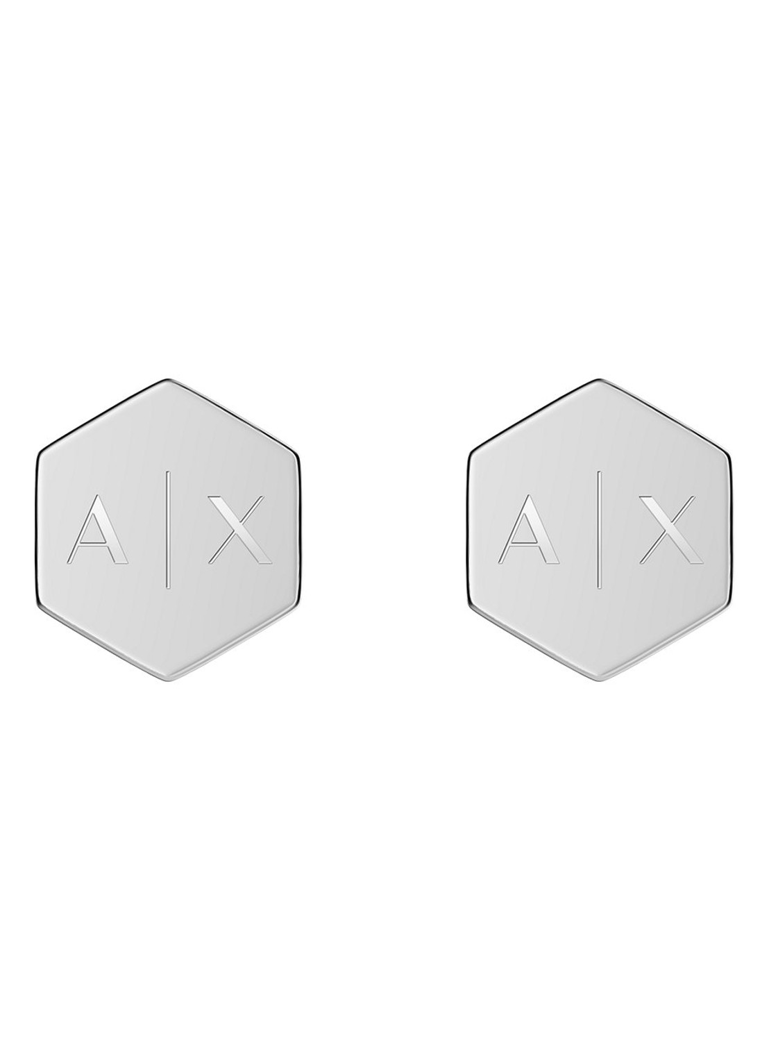 Armani Classic oorknopjes AXG0179040 - detail zilver