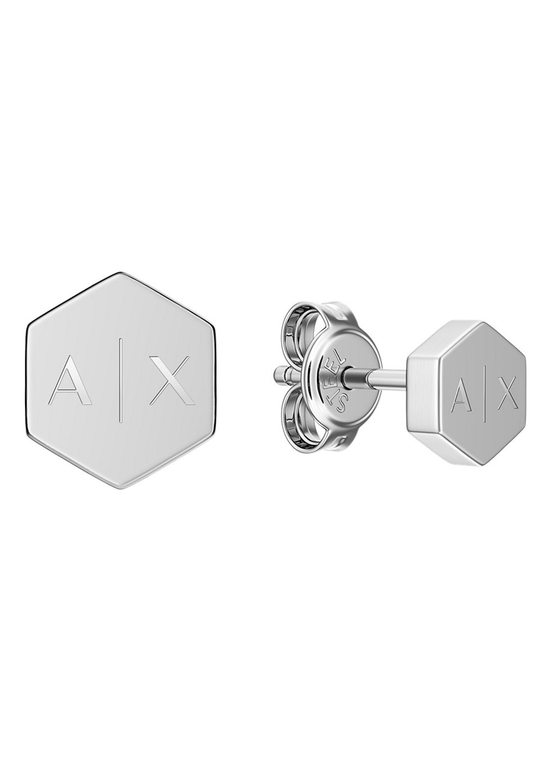 Armani Classic oorknopjes AXG0179040 - detail 2 zilver