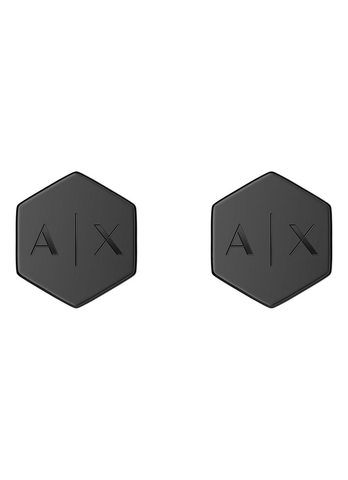 Armani Classic oorknopjes AXG0180001 - detail 2 zwart